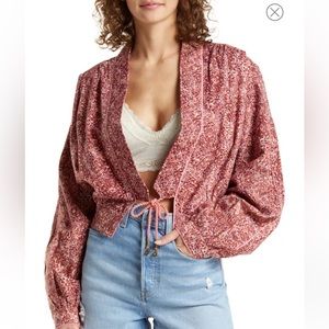 New Free People Rosalina Jacker in mocha NWT size XS